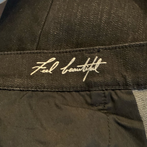 WHBM black sleek boot cut mid rise jeans. Size 10 - Picture 7 of 9